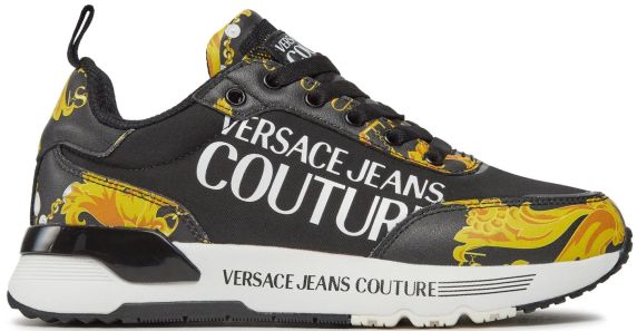 SNEAKERS IN TESSUTO E PELLE 75VA3SA3ZP341G89 VERSACE JEANS COUTURE