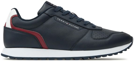 SNEAKERS IN PELLE NEW RUNNER EVA MIX LTH FLAG FM0FM05453DW5 TOMMY HILFIGER