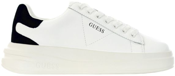 SNEAKERS IN PELLE LISCIA FLJELBLEA12WHBLK GUESS